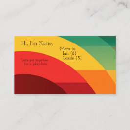 Cartão De Visita Semicírculos em cores vivas