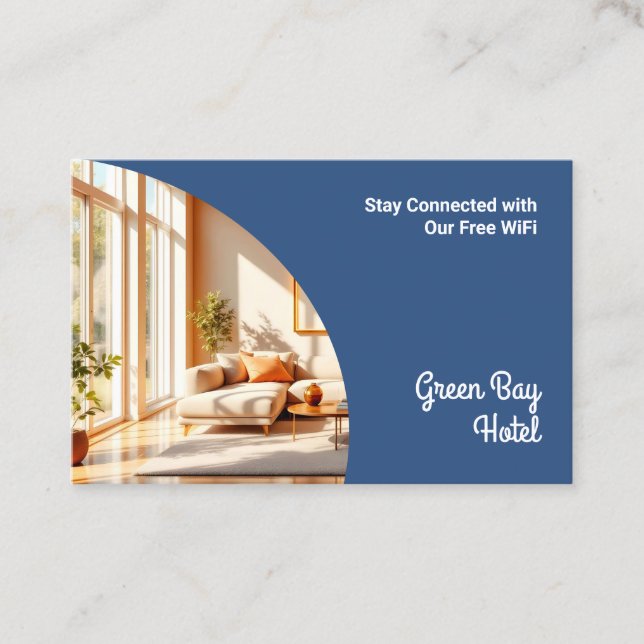 Cartão De Visita Senha de Convidado Wi-Fi para Internet (Frente)