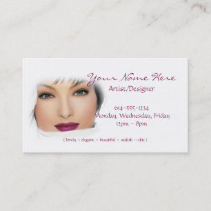 Cartão De Visita Senhora bonita Composição/unhas/cartões de visi