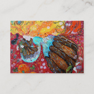 Cartão De Visita Senhora da natureza e as estações do ano