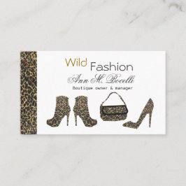 Cartão De Visita Senhora na moda chique Estilete Calçados Bolsa da