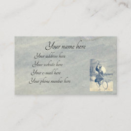 Cartão De Visita Senhora vitoriana ciclista