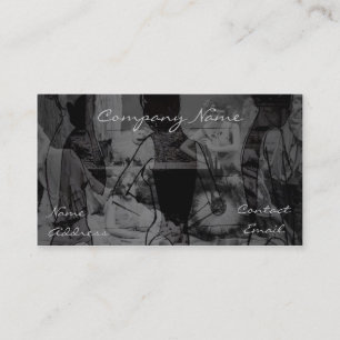 Cartão De Visita Senhoras à moda da forma no cinza