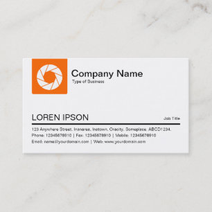 Cartão De Visita Separador Cor - Laranja - Símbolo de Abertura Bran