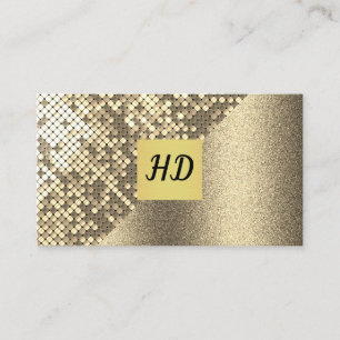 Cartão De Visita Sequência e brilho / Lux Dourado