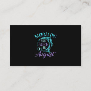 Cartão De Visita Sereias estão Nascer no aniversário de agosto