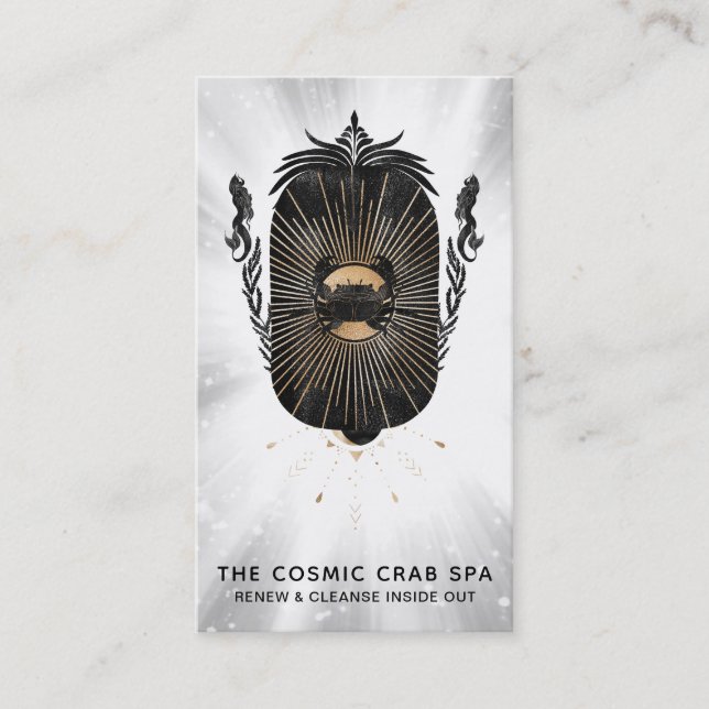 Cartão De Visita *~* Sereias Náuticas De Folha De Ouro (Frente)