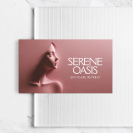 Cartão De Visita Serene Beauty Skincare, Massagem, Spa Pink