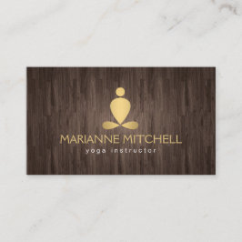 Cartão De Visita Serene Yoga, Meditação, Zen Wood Look