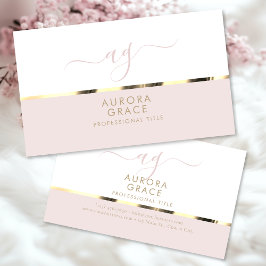 Cartão De Visita Serenidade Dourada branca