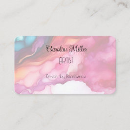 Cartão De Visita Serenidade em formulários azuis de fluxo de Abstra