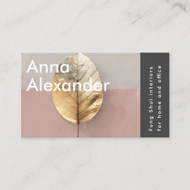 Cartão De Visita Serenidade rosa Design 4 (Frente)