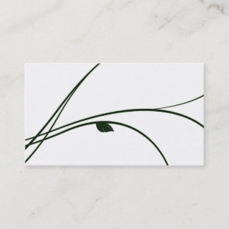 Cartão De Visita Série floral - 02 - branco/verde