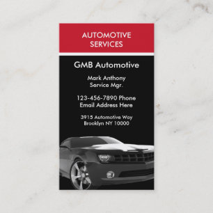 Cartão De Visita Serviço Automotivo Moderno