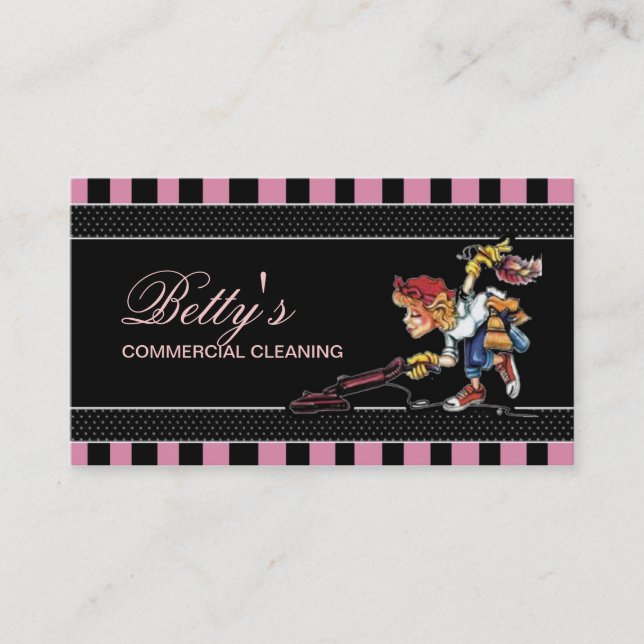 Cartão De Visita Serviço da limpeza (Frente)