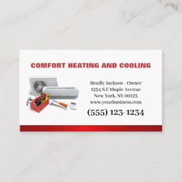 Cartão De Visita Serviço de Aquecimento de Ar Condicionado Profissi