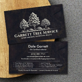 Cartão De Visita Serviço de Árvores Arborista Profissional