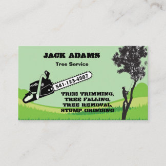 Cartão de Visita Serviço de Árvores Lumberjack