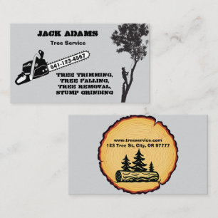 Cartão de Visita Serviço de Árvores Lumberjack