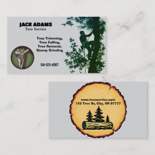 Cartão de Visita Serviço de Árvores Lumberjack