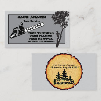 Cartão de Visita Serviço de Árvores Lumberjack