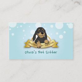 Cartão De Visita Serviço de assento do animal de estimação azul
