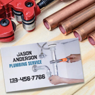 Cartão De Visita Serviço de Bombagem de Bombeiros de Encanamento de