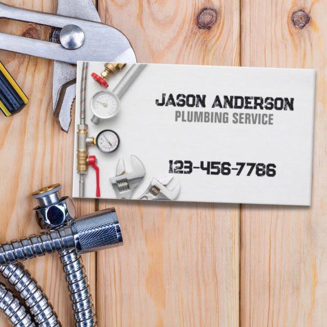 Cartão De Visita Serviço de Bombagem de Ferramentas do Canalizador (Criador carregado)