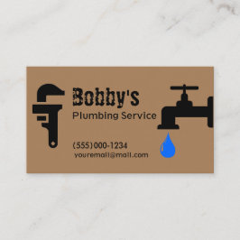 Cartão De Visita Serviço de canalização de contratante Design de Cr