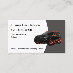 Cartão De Visita Serviço de Carro de Táxi Clássico