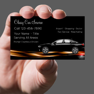Cartão De Visita Serviço de Carro de Táxi Classy