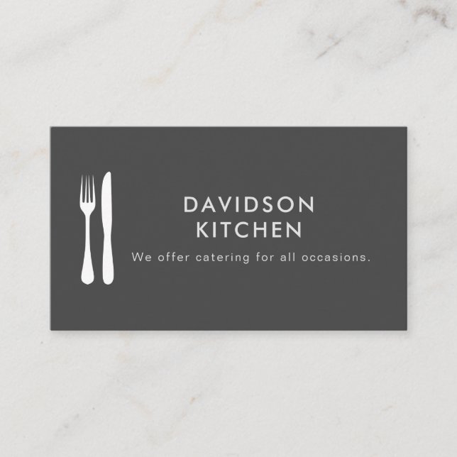 Cartão De Visita Serviço de Catering (Frente)