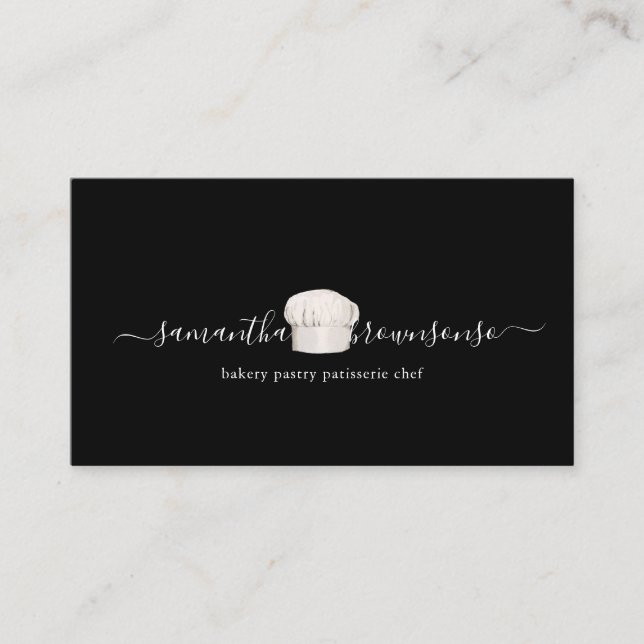 Cartão De Visita Serviço de Catering Chapéu de Chef Pequeno (Frente)
