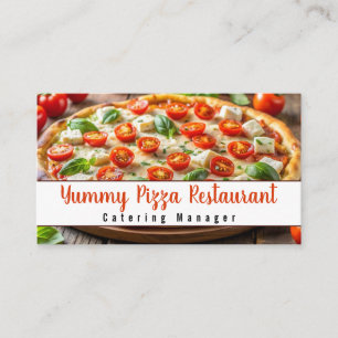 Cartão De Visita Serviço de Catering de Restaurante de Pizza Evento