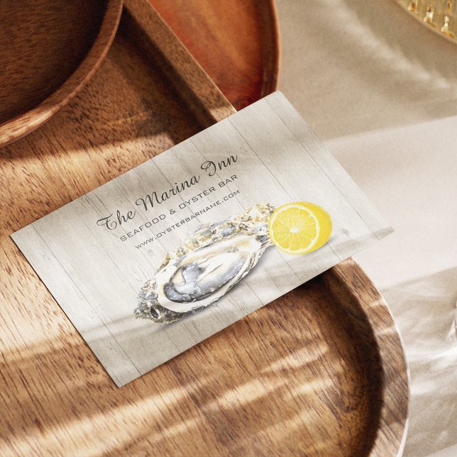 Cartão De Visita Serviço de Comida Marítima Roast Oyster (Oyster Roast Seafood Nautical Food Service Business Card)