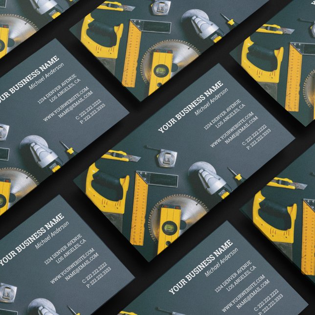 Cartão De Visita Serviço de Construção de Construção (Criador carregado)