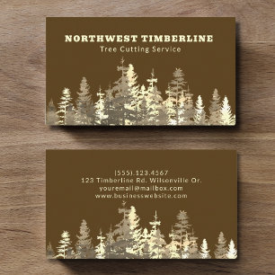 Cartão De Visita Serviço de Corte de Árvore Profissional