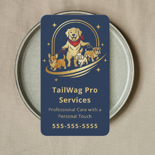 Cartão De Visita Serviço de Cuidados Pet Sitter Treinador Passeador