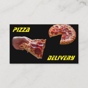Cartão De Visita Serviço de entrega de pizza de pizza de cara de pi