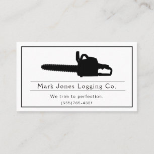 Cartão De Visita Serviço de Exibição de Trimagem de Árvore de Log