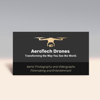Cartão De Visita Serviço de Fotografia e Videografia por Drone Aére