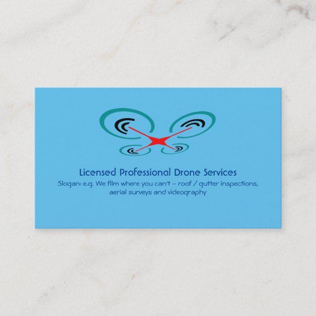 Cartão De Visita Serviço de Inspeção e Vídeo de Drones, Operador Pi (Frente)
