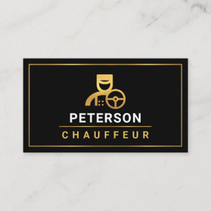 Cartão De Visita Serviço de Limo Chauffeur de Fronteiras Douradas m