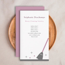 Cartão De Visita Serviço de Limpeza da Casa