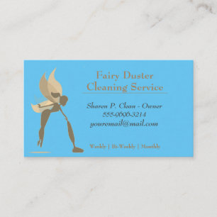 Cartão De Visita Serviço de Limpeza da Casa das Fadas Douradas