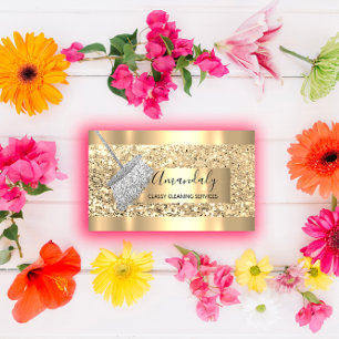 Cartão De Visita Serviço de Limpeza da Casa Maid Mantendo Cinzas D