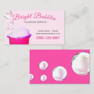 Cartão De Visita Serviço de Limpeza de Baldes de Bolhas de Corte