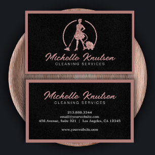 Cartão De Visita Serviço de Limpeza de Casa Profissional - brilho r
