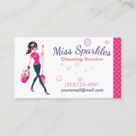 Cartão De Visita Serviço de limpeza de casas de bonecas Trendy