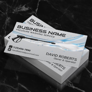 Cartão De Visita Serviço de Limpeza de Energia de Lavagem por Press
